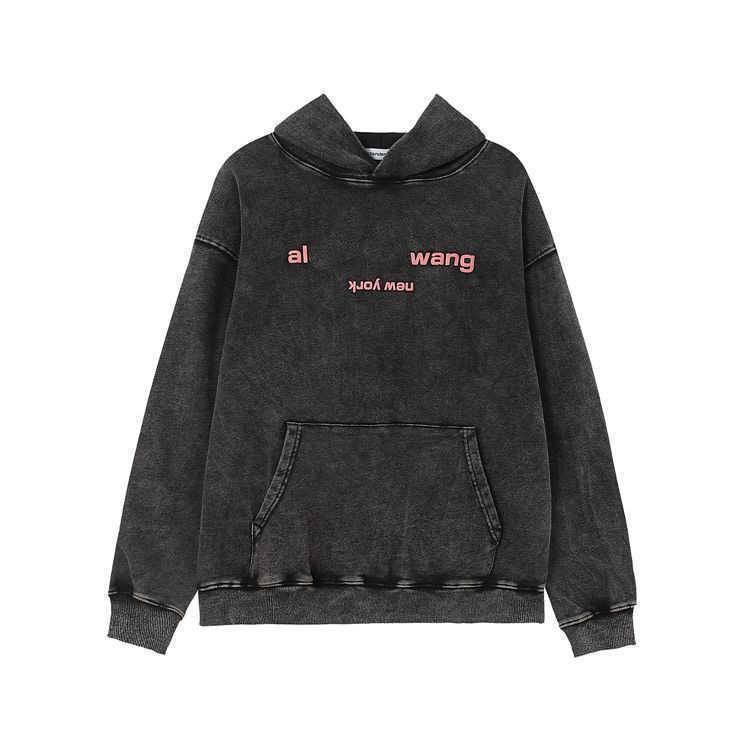 

Designer Luxury Alexander King Classic Foaming Aw Printed Hooded Wang Washed Used Sweater Shirt For Men And Women Top Trend