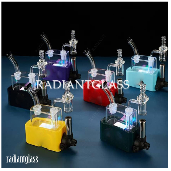 

Hotsale Glass Bong Smoking Kit Hookahs water pipe Dab Rig rig in one with Quartz Banger Carb Cap accessories set for Wax Concentrate Dabbing