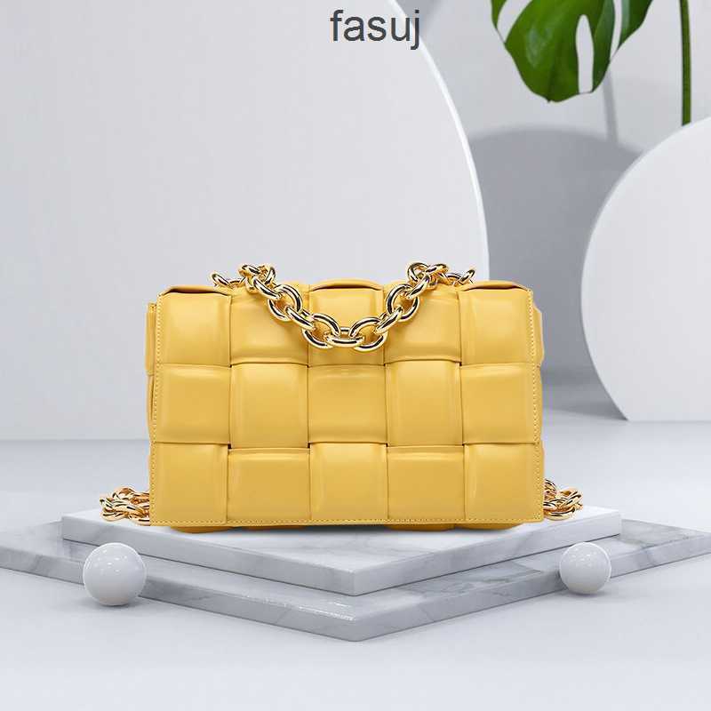 

Fashion Ladies Bottess bags Venetas Thi chain woven women's light luxury air bubble pillow leather single shoulder diagonal small square, -26cm-