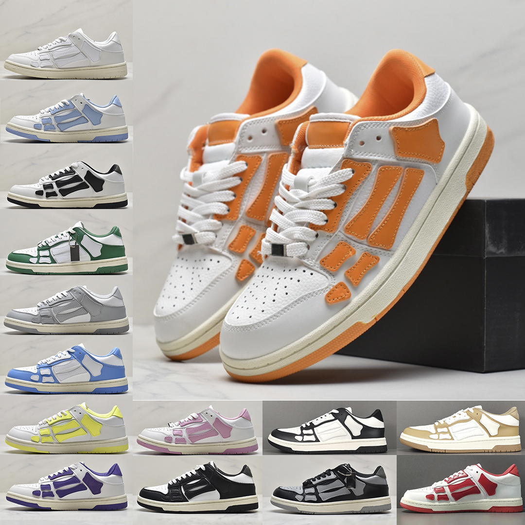 

Designer Shoes Brand Sneakers Skel Top Low Sneaker triple white lime Black grey green orange lilac purple khaki red pink women men Sports, 01black grey (1)