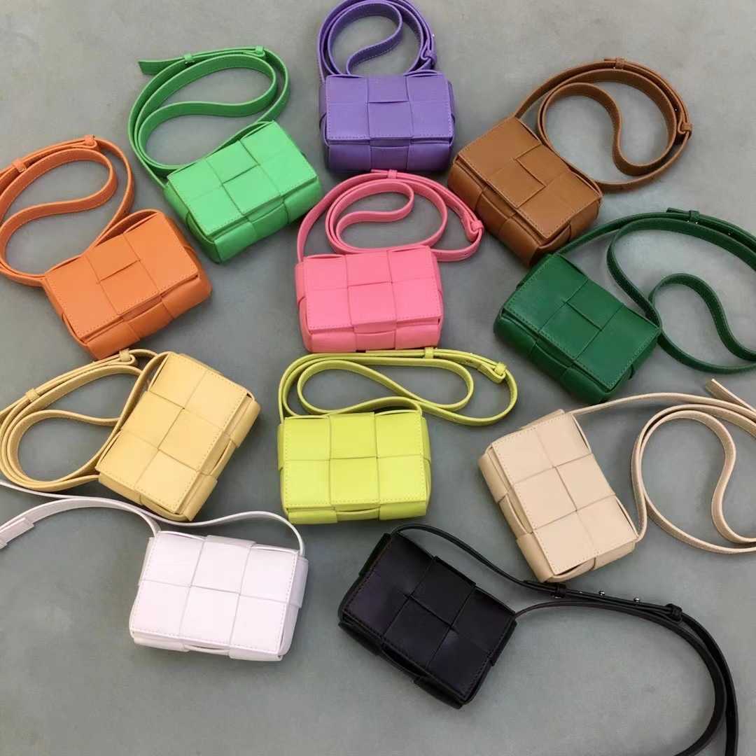 

Luxurious Designer Bottess bags Venetas 2022 new cowhide Mini woven waist Single Shoulder Messenger small square single shoulder m have a logo, Kiwi fruit