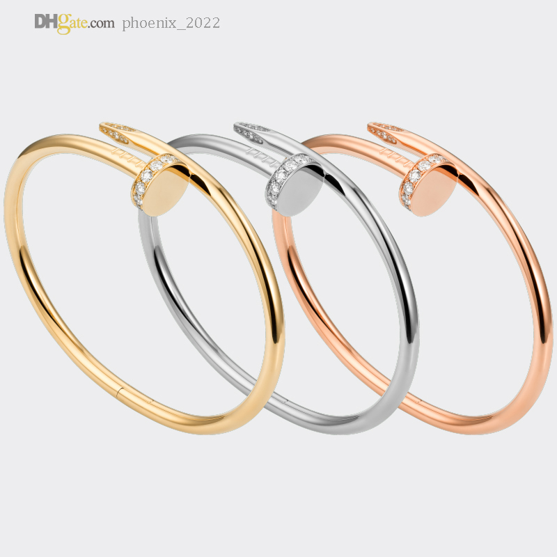 Bracelets à ongles Femme Bracelet Designer Carti Mens Brangle Diamond Luxury Bijoux Titane en acier Gold Plaqué jamais fondu Pas d'or allergique