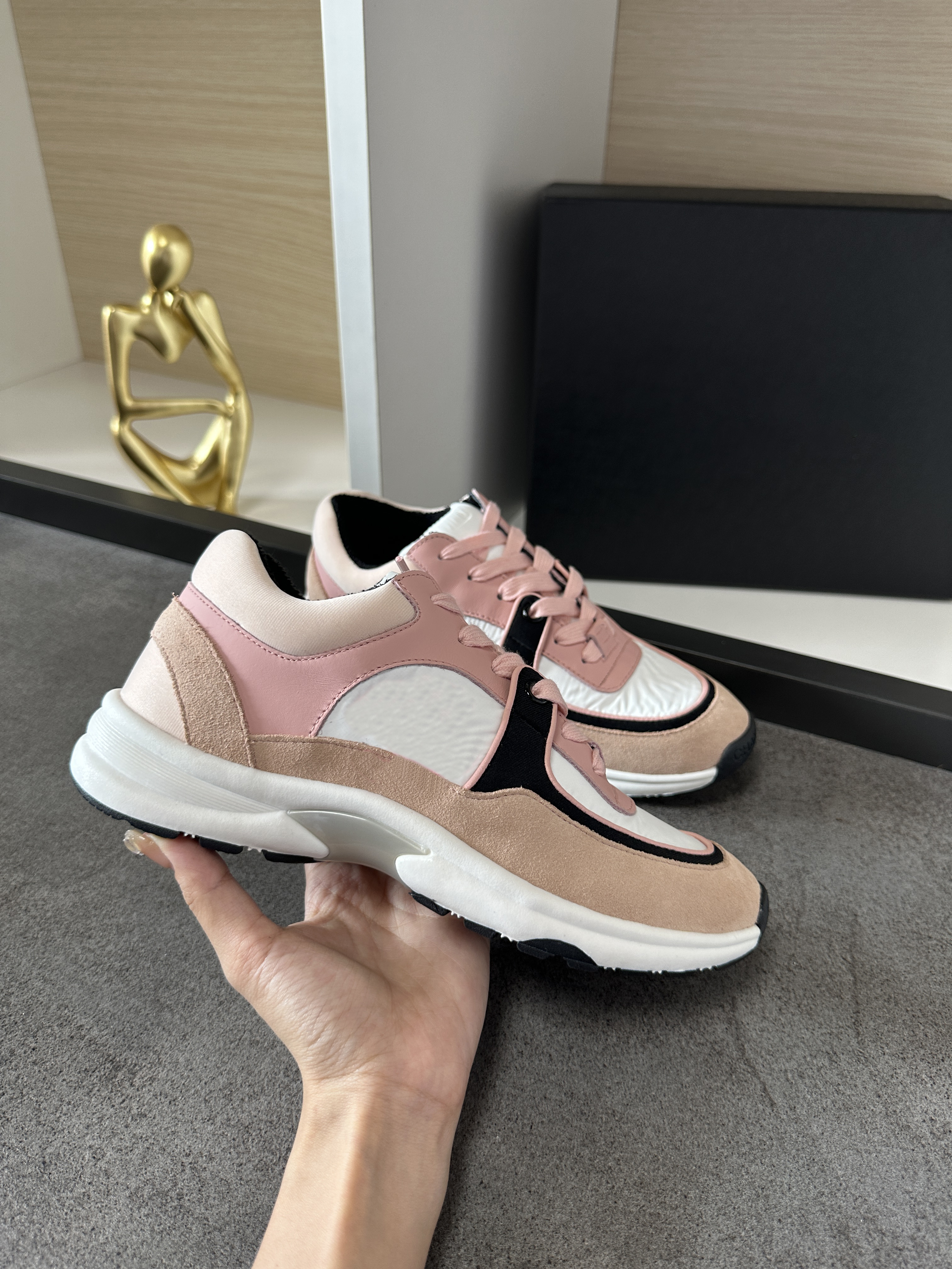 

designer luxury shoes men women reflective sneakers Genuine Leather sneakers party velvet calfskin mixed fiber casual sh, Color
