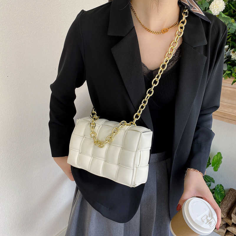 

Fashion Ladies Bottess bags Venetas Chain woven small square simple chain portable women's trend Single Shoulder Messenger texture, Sky blue