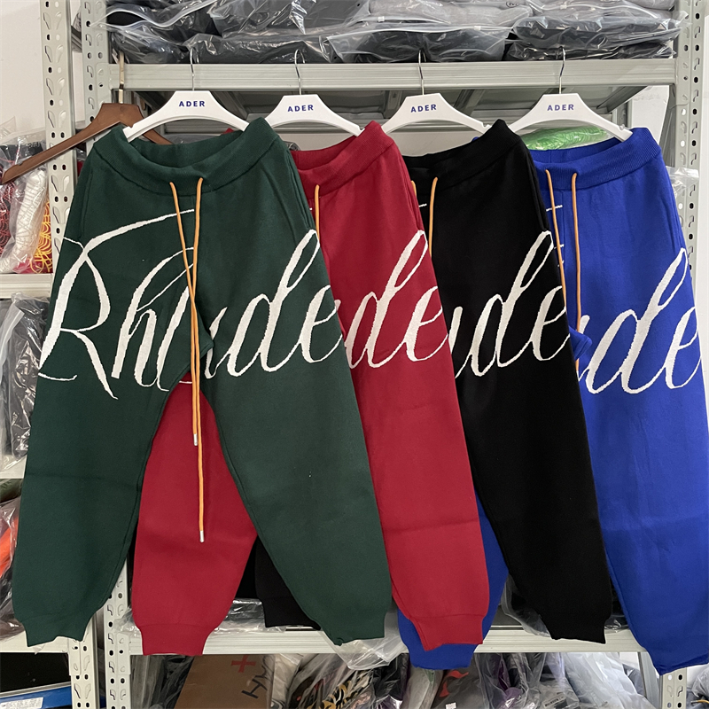 

Pants Knitted Sweatpants Men Women 1 Top Drawstring Vintage