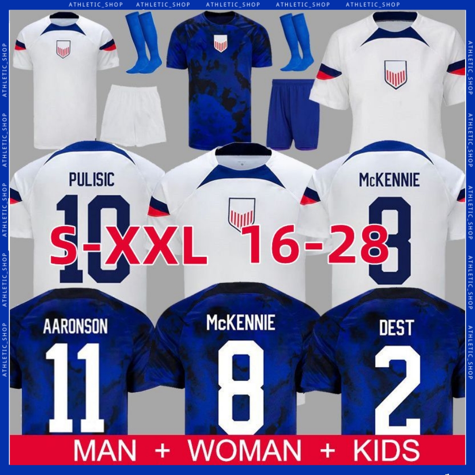 

PULISIC DEST Soccer Jerseys MCKENNIE woRld cuP 2022 AARONSON MUSAH usAS MORGAN LLOYD America Football Shirt United States LLETGET MEN WOMEN KIDS SETS KITS, Postage