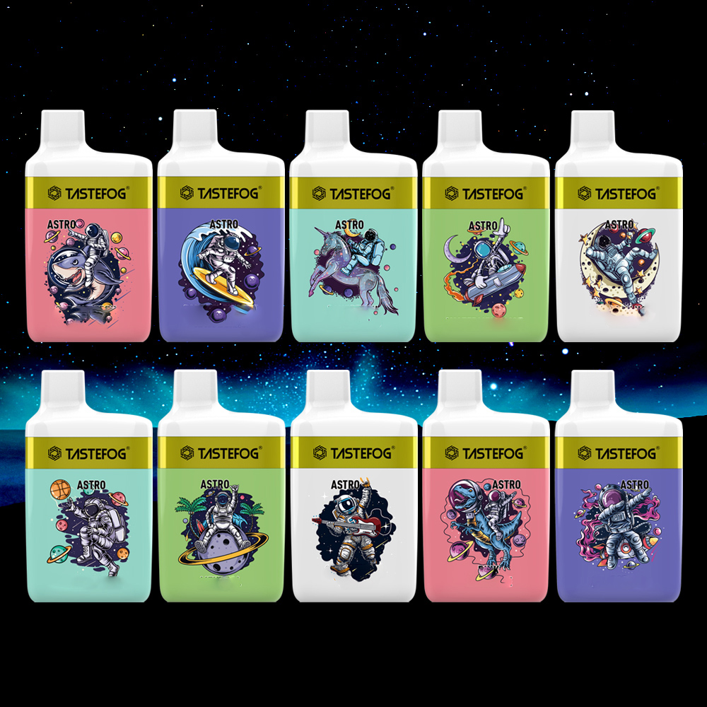 

100%Original Tastefog Astro disposable E cigarettes 7000puffs vape pen 650mah Rechargeable Battery 16ml capacity 5% Pre Filled Cartridge Device Stick Vapor Kit