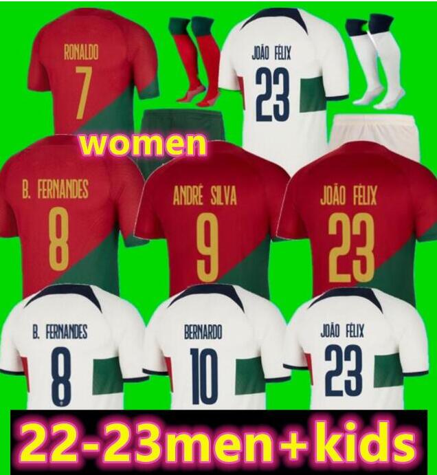 

22 23 Portugal soccer jerseys JOAO FELIX PEPE BERMARDO B.FERNANDES camisa de futebol 2022 2023 J.MOUTINHO football shirt Men Kids kit women DIOGO J. OTAVIO Guedes S-4XL, Home kids
