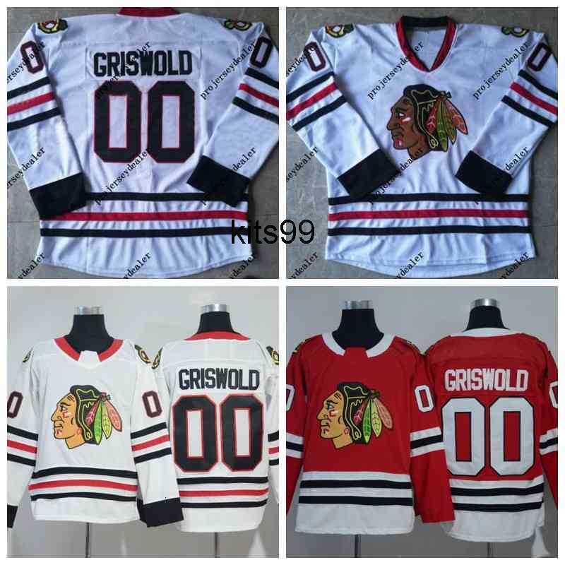 

Mens Clark Griswold 00 National Lampoon's Christmas Vacation Ice Hockey Jersey Double Stitched Name and Number IN STOCK, White