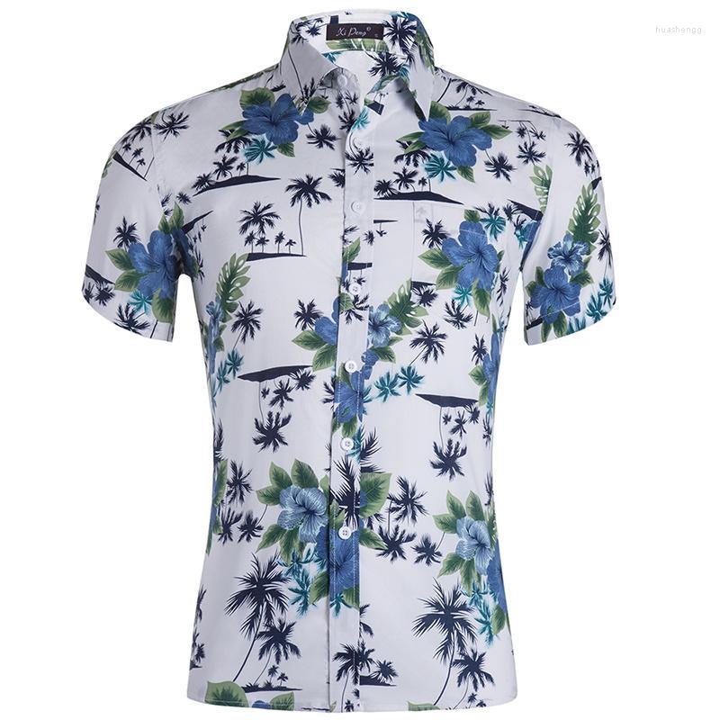 

Men' Casual Shirts Men' For Men Fashion Print Cotton Short Sleeve Blouse Hawaii Shirt Beach Holiday Young Boy Style Cool Soft Top