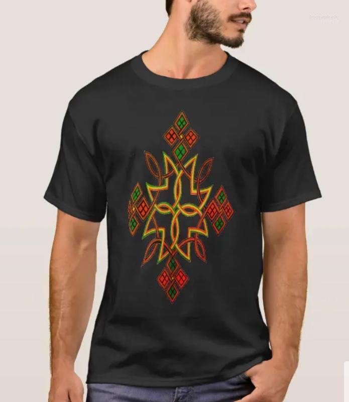

Men' T Shirts Men' T-Shirts Traditional Ethiopian Orthodox Cross Design T-Shirt. Summer Cotton Short Sleeve O-Neck Mens Shirt -3XL, Black