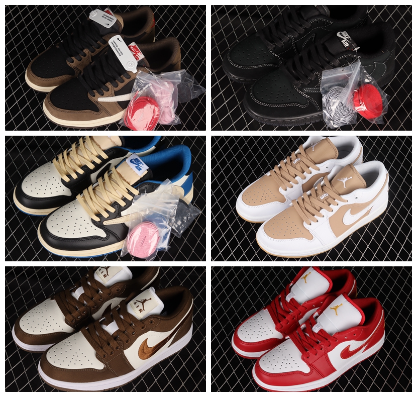 TopQuality 68Color Air Jordan 1 Low Basketball Shoes 1s Wolf Grey Carbon Fiber All-Star Arctic Punch Black Toe Mens Trainers Women Sneakers Size 4-1