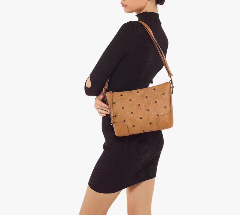 

Women's Dinner bag Medium size croissant Fashion designer Men's shoulder bag 6318, Brown