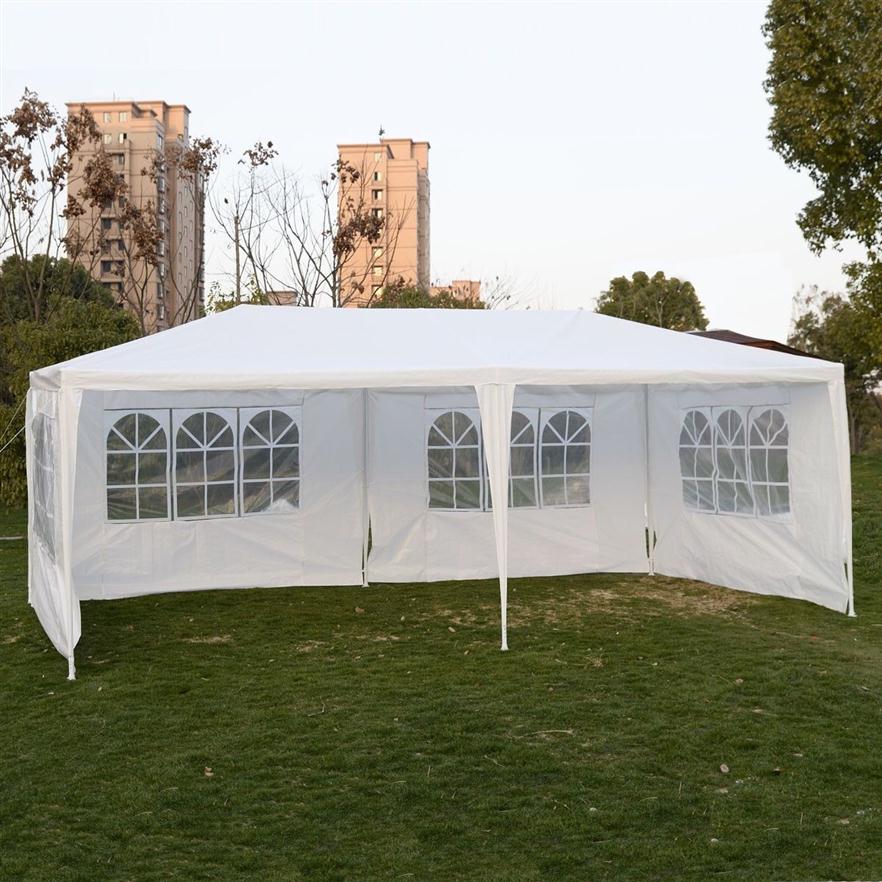 

Outdoor 10'x20'Canopy Party Wedding Tent Gazebo Pavilion Cater Events 4 Sidewall287D, White