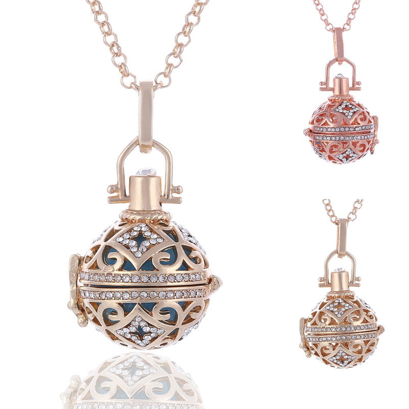 

Aromatherapy Essential Oil Diffuser Necklace Locket Pendant Necklaces Jewelry Gift