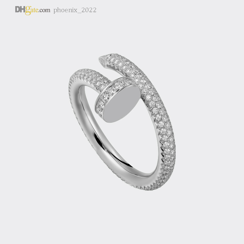 

Designer Rings Nail Ring Carti Band Diamond-Paved Ring Silver Women/Men Luxury Jewelry Titanium Steel Gold-Plated Never Fade Not Allergic 21786687