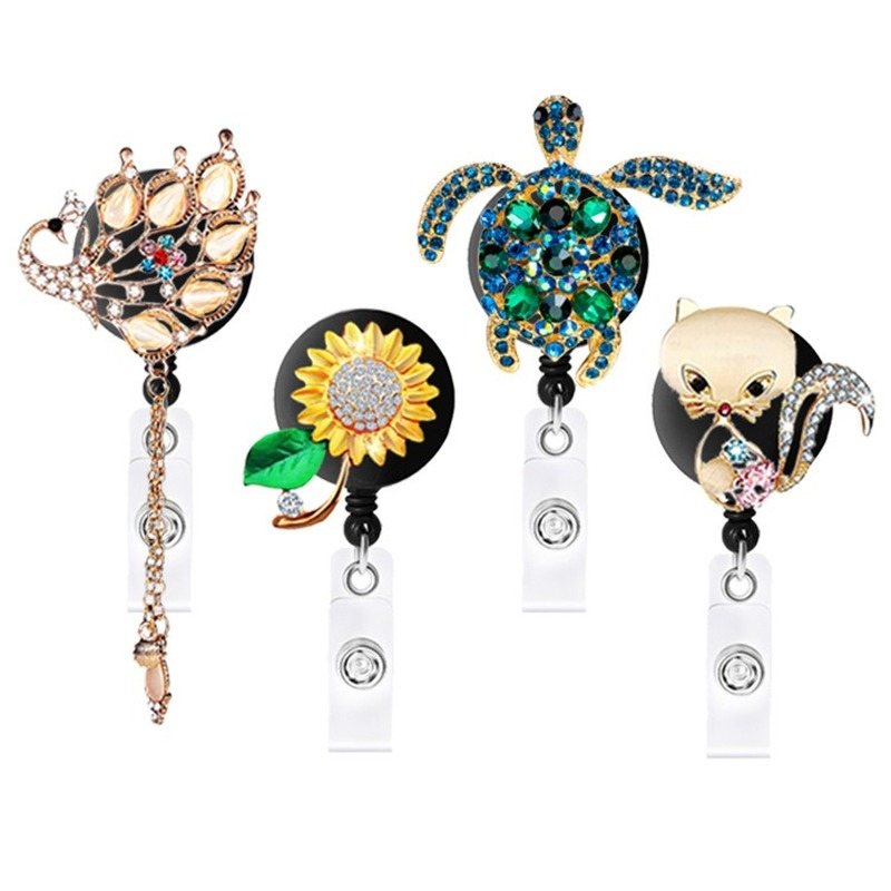

Key Rings Sea Turtle Butterfly Retractable Badge Reel With Diamond Decor Female Staff Nurse Work Card Lanyard Pass Access Bus Clip D Smtdp