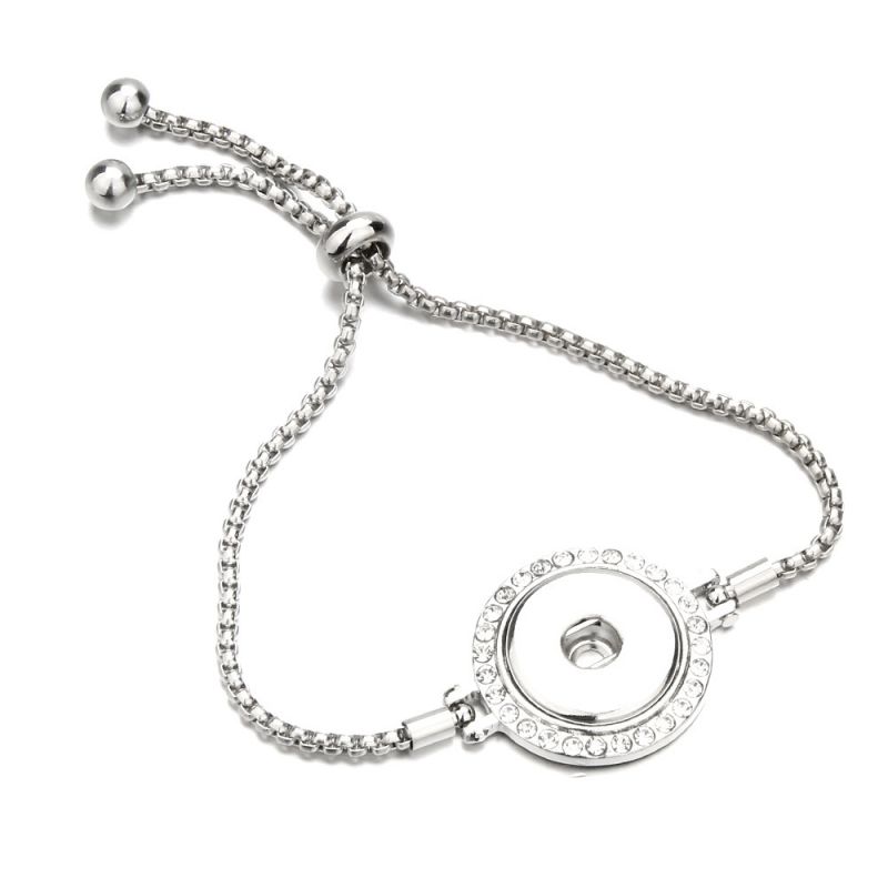 

Interchangeable Snap Bracelets Fit 18MM Button Adjustable DIY Snap Jewelry