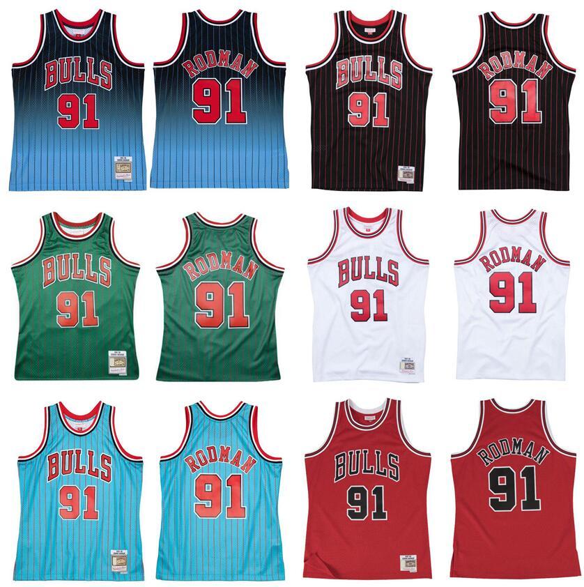 

custom Stitched Dennis Rodman basketball Jersey S-6XL Mitchell & Ness 1995-96 97-98 Mesh Hardwoods Classics retro Men Women Youth jerseys, Stitched jersey
