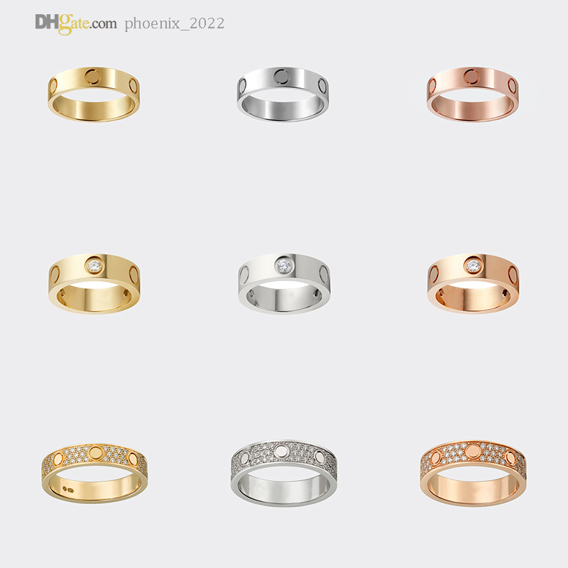 

Love Ring Designer Rings Carti Ring Wedding Band Women/Men Luxury Jewelry Titanium Steel Gold-Plated Never Fade Not Allergic Gold/Silver/Rose 21786687