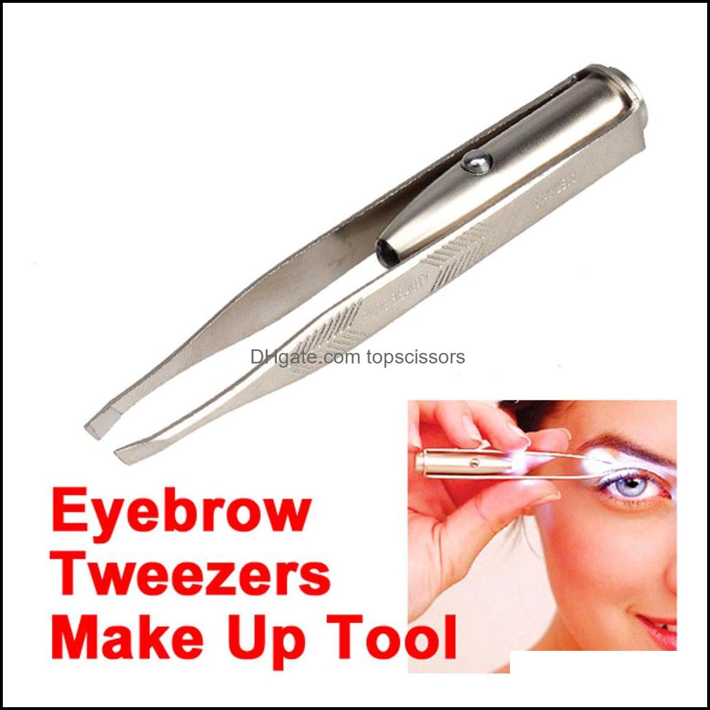 

Eyebrow Tools Stencils Make Up Led Light Hair Eyebrow Tweezers Eyelash Face Removal Remove Stainless Steel Tools Drop Delivery 202 Dhwc4