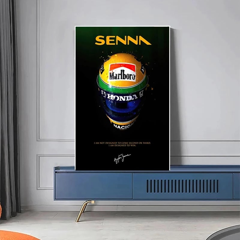 

Modern F1 Racer Helmet Canvas Painting Posters Famous Formula 1 World Champion Paintings Prints Graffiti Wall Art Pictures Home Decor Frameless