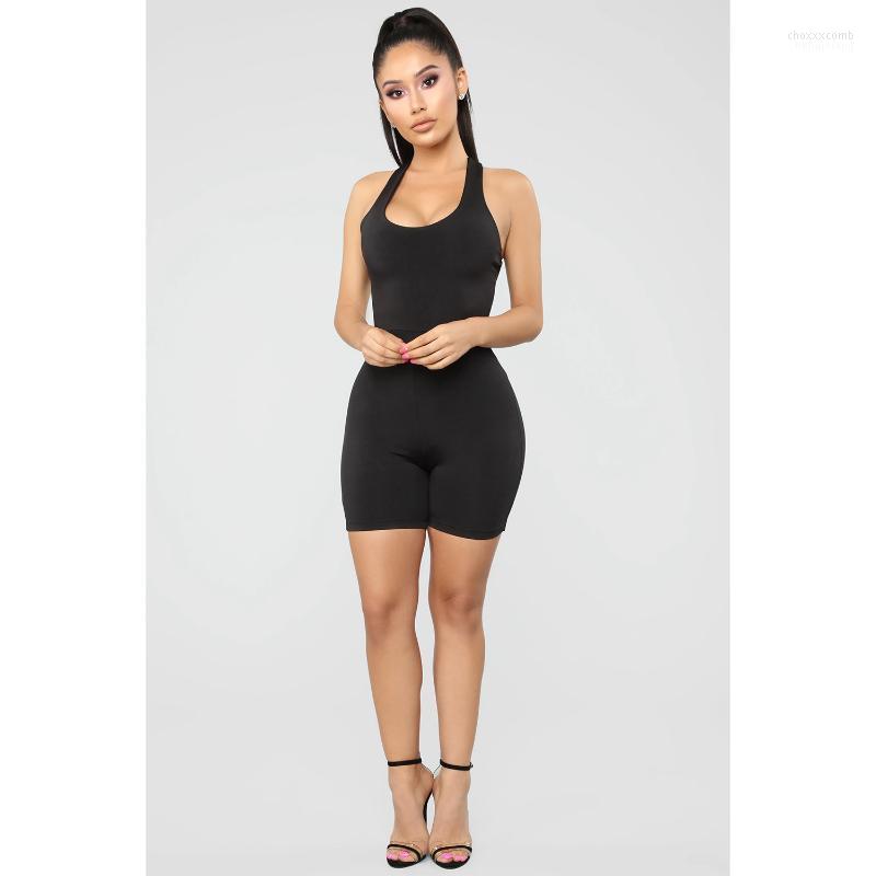

Women' Jumpsuits Cutubly Solid Playsuit For Women Sexy 2022 Summer O-Neck Rompers Outfits Tank Casual Jumpsuit Sleeveless Streetwear, Green