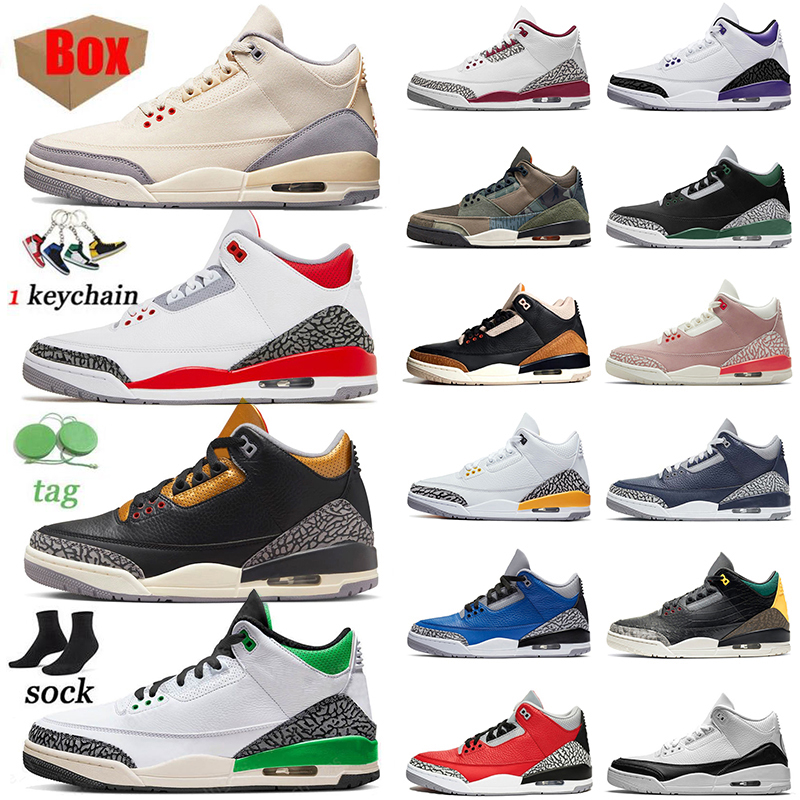 

Jumpman 3 3s Men Women Basketball Shoes Retroes Pine Green Patchwork Black Gold Cement Racer Blue Fire Red Lucky Green Muslin Unc Jorden3s, A17 katrina 36-47