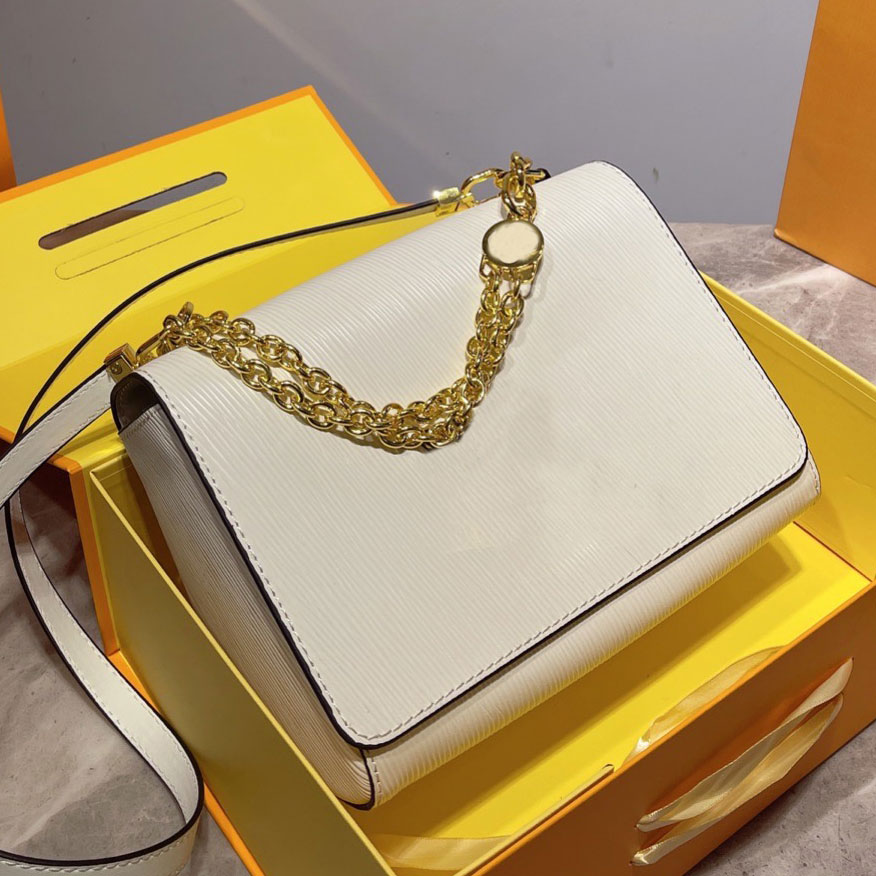 

Designer Twist Denim MM Shoulder bags Women EPI Leather Classic Adjustable Chain Handbag Diagonal Span Elegant back Spherical Water Ripple, 13