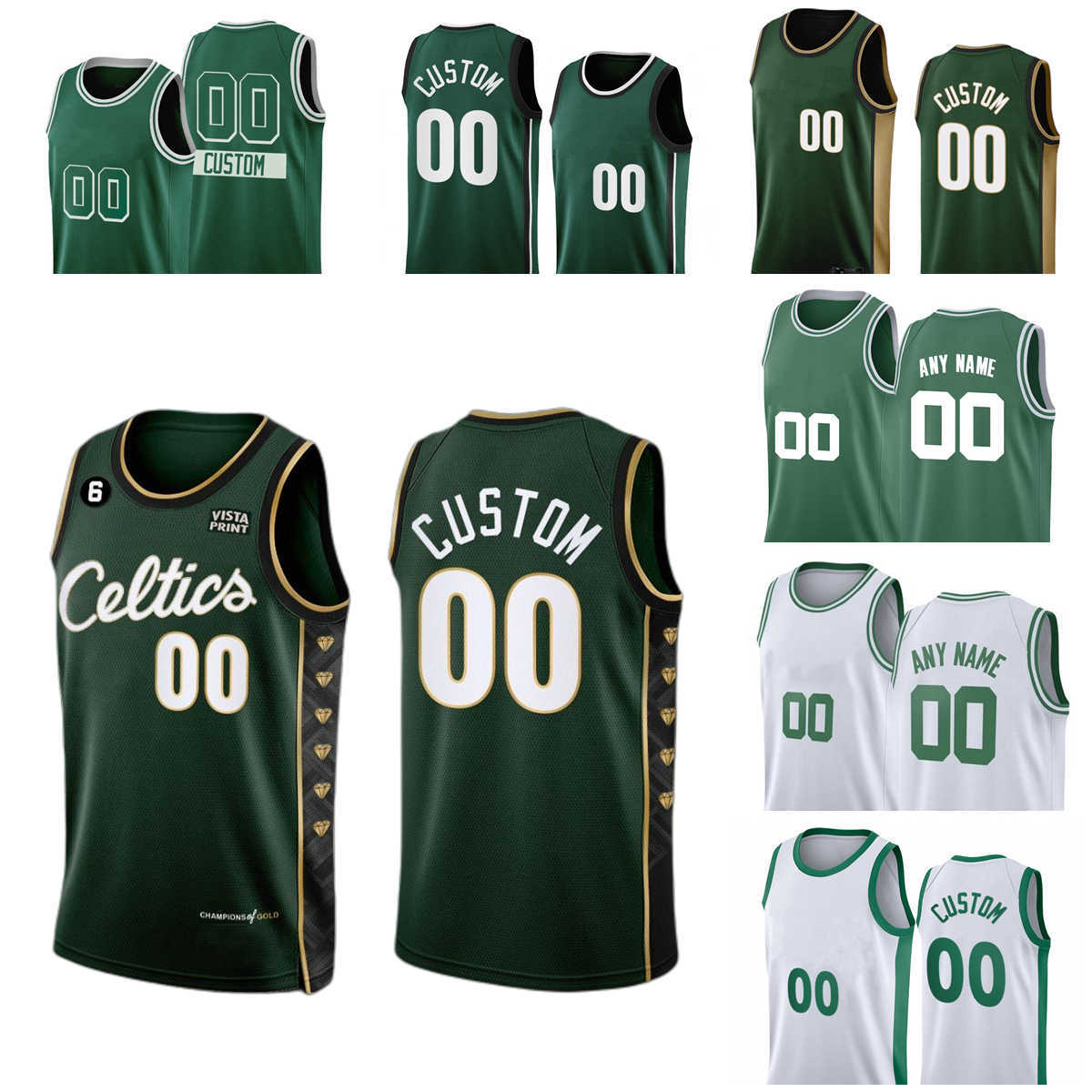 

Custom Printed 2022-23 New Basketball Jerseys Tatum Horford Brown Brogdon White Smart Williams Pritchard Hauser Kornet Griffin Davison Vonleh Men