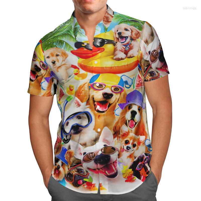 

Men' Casual Shirts Men' Funny Dogs 3D Printed Beach Hawaiian 2022 Summer Shirt Short Sleeve Streetwear Oversized 5XL Camisa Social, 28