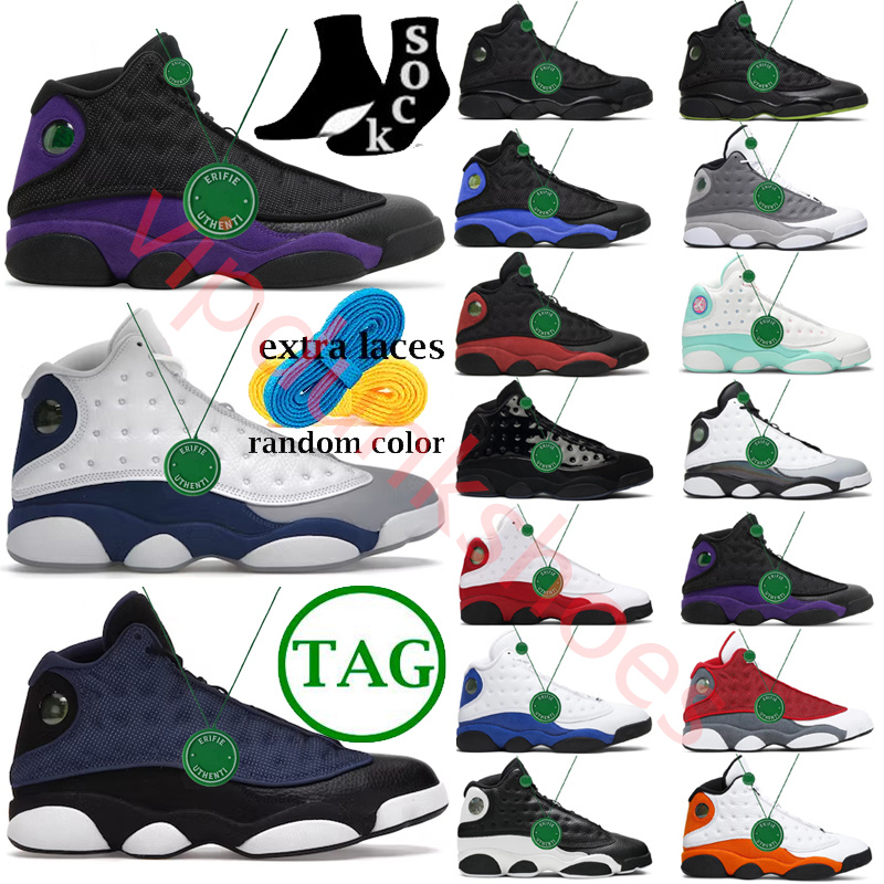 

OG Air Jumpman 13 Basketball Shoes Men Women 13s Flint Navy University Blue Del Sol Court Purple Hyper Royal Black Cat Mens Trainers Outdoor Sneakers size 13, Box