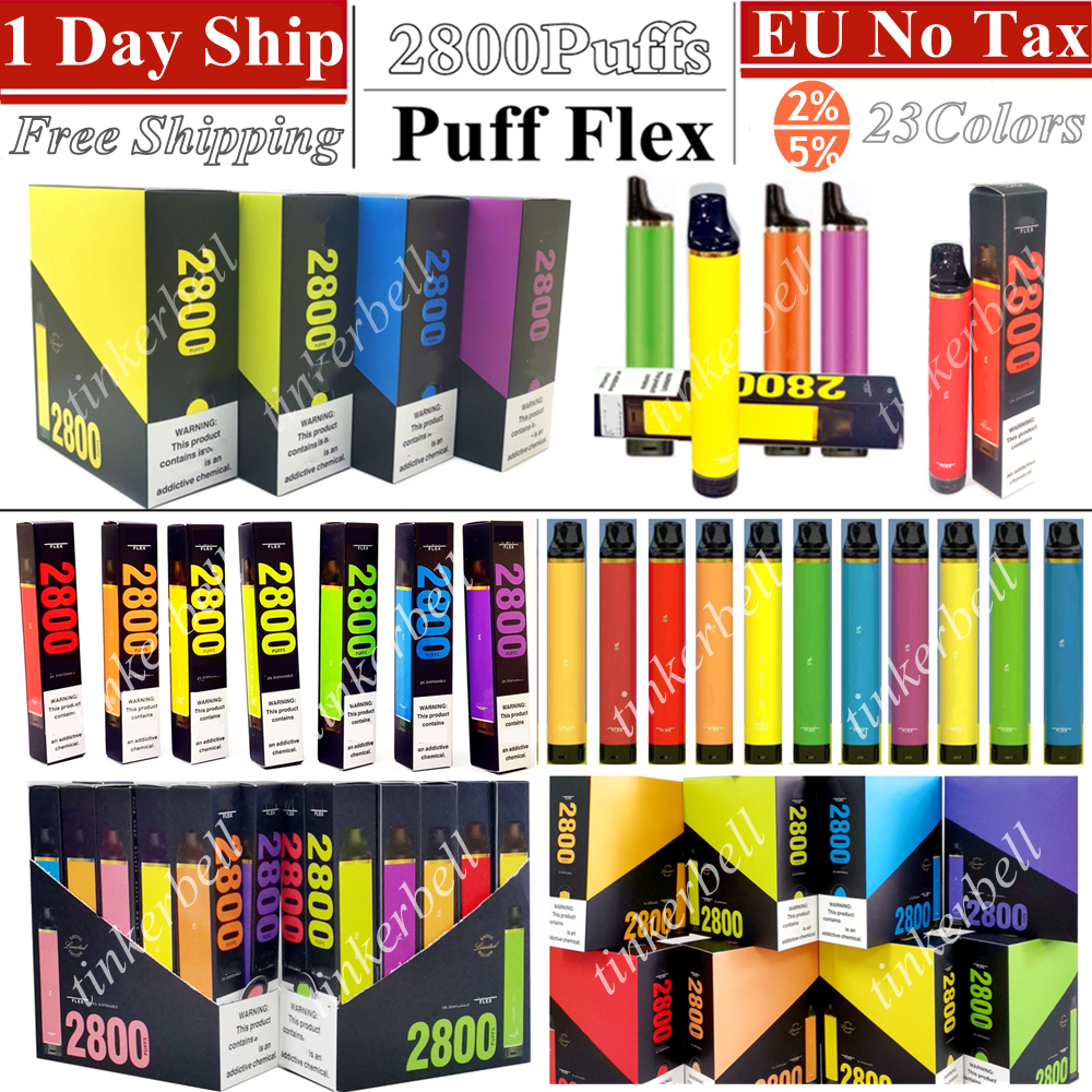 

Free Ship Puff Flex 2800 Puffs Cigarette 2% 5% Disposable Vape Pens 1600Puff Hits Puff800 Ecigar Vapor Device Battery Kit eCigs Vapes Pen VS MINI BAR OEM HOT Sample cigar