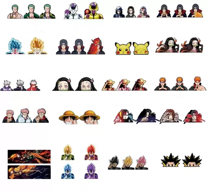 

500 Desgins Customise 3D Anime Motion Stickers Jujutsu Kaisen DBZED Demon Slayer Waterproof Car Stickers Wall Art DHL/UPS