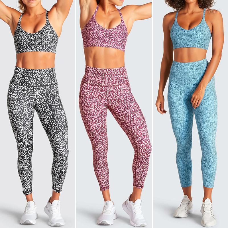 

Yoga Outfit 2022 Female Tracksuit Women 2 Piece Leopard Sport Suit Set Running Fitness Wear Push Up Workout Leggings Pant Gym, Black