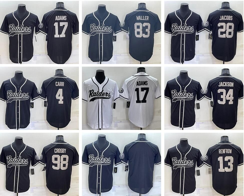 

Stitched Football jersey Oakland''Raiders''Men Davante Adams Maxx Crosby Darren Waller Derek Carr baseball Untouchable jerseys, With logo