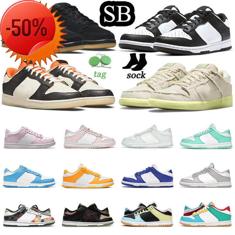 Avec la boîte SB Dunks Low Hommes Femmes Chaussures de course Blanc Noir Bordeaux Loup Gris Brouillard Halloween Momie Art Abstrait Zebra Sean Cl