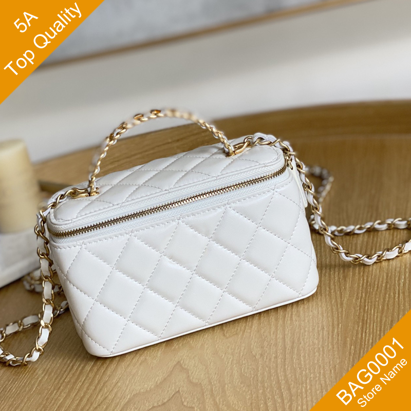 

Fashion Bag Women's Genuine Leather Cute Soft Solid Hand Shoulder Cross with Box C040 BAG0001 5a quality, White