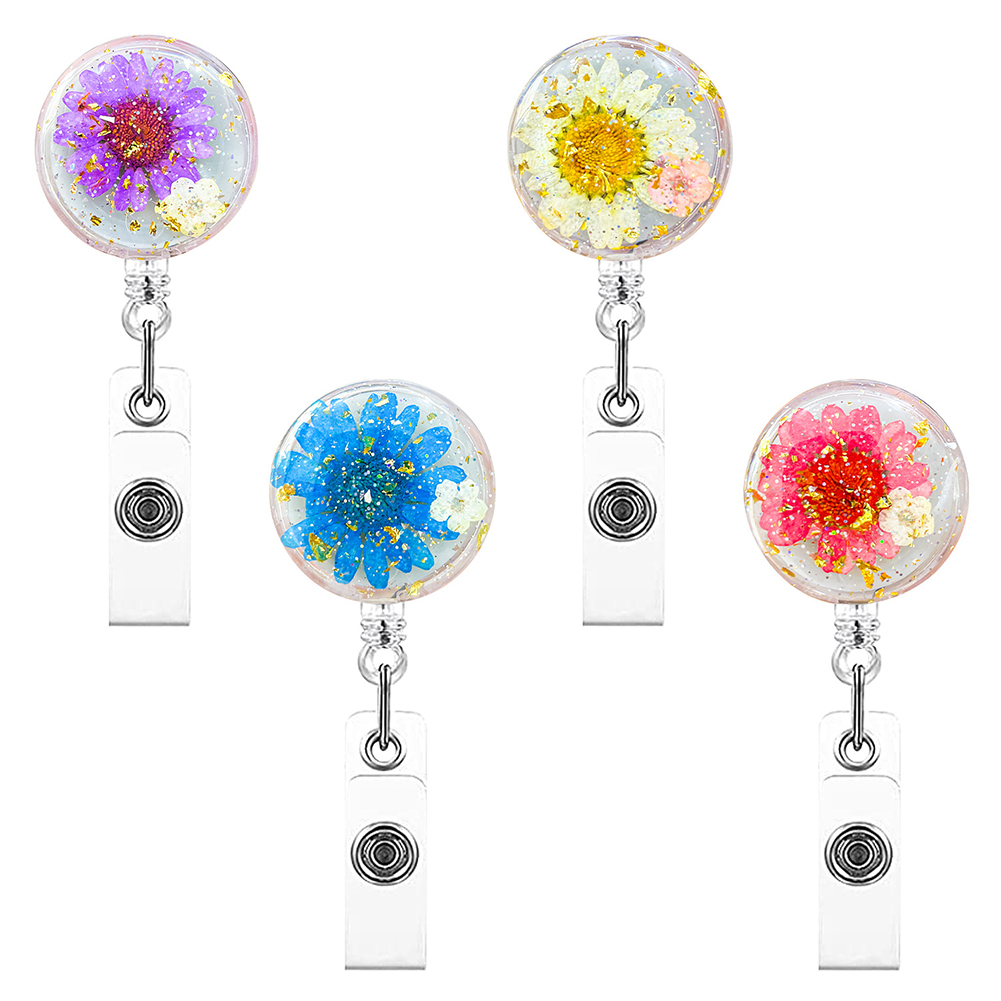

Key Rings Creative Dried Flowers Resin Retractable Badge Reel Nurse Reels Exhibition Id Card Clips Holder Drop Delivery 2022 Smtxa