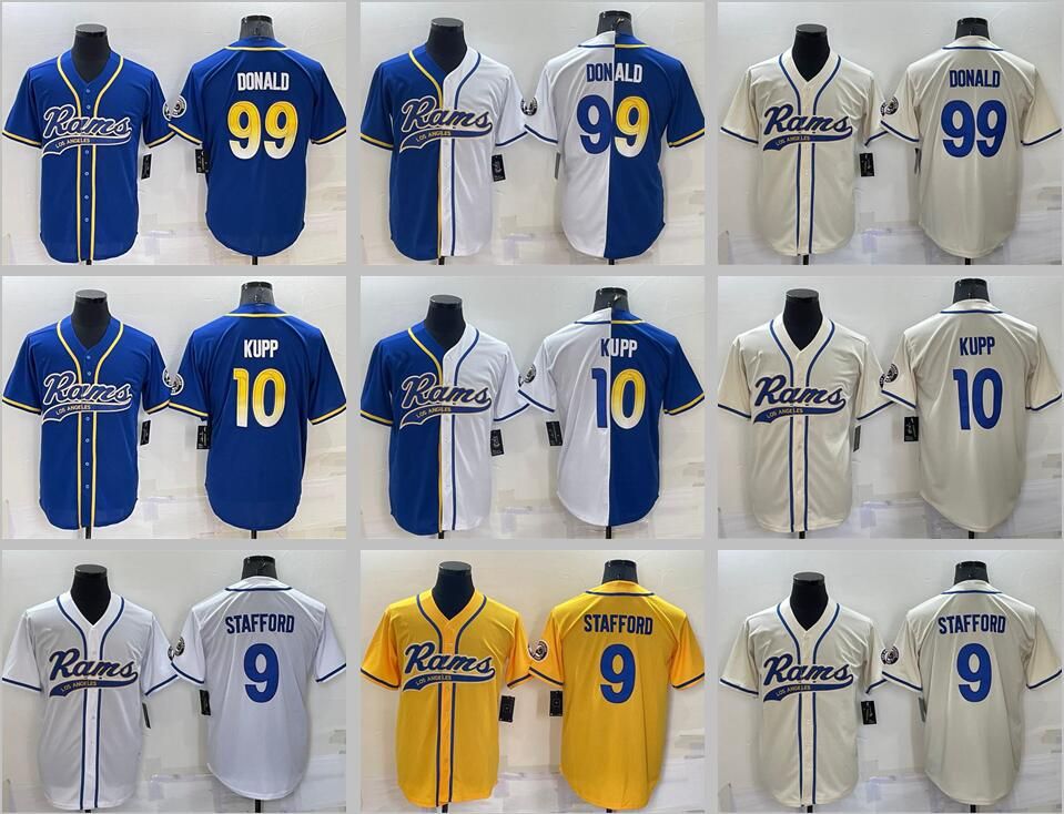 

10 Cooper Kupp Jersey Los Angeles''Rams''Aaron Donald Jalen Ramsey Matthew Stafford Bobby Wagner Men touth baseball rugby football''nfl jers, Stitched