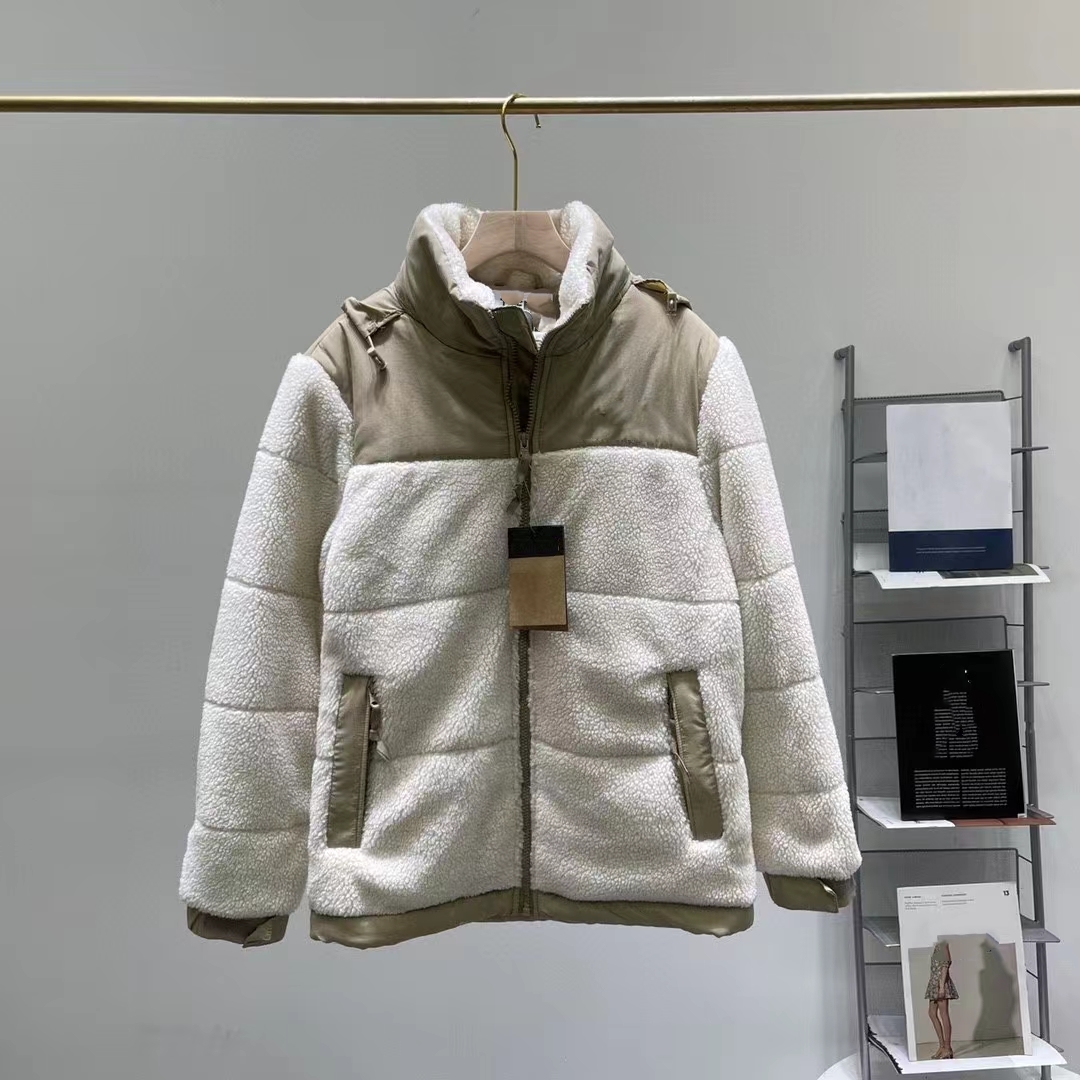 

Women' Jackets Winter Fleece Jacket Women Faux Shearling Outerwear Coats Female Suede Fur Coat Men Warm Thickened Lamb Puffer1, 1-patchwork camel+logo