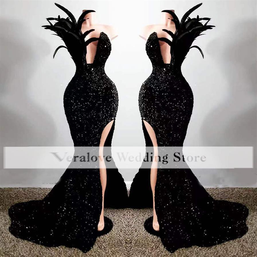 

Elegant Evening Dress One Shoulder Black Sequins Plus Size African Mermaid Prom Gowns for Weddings Guest Wear robe de soiree181F, Light yellow