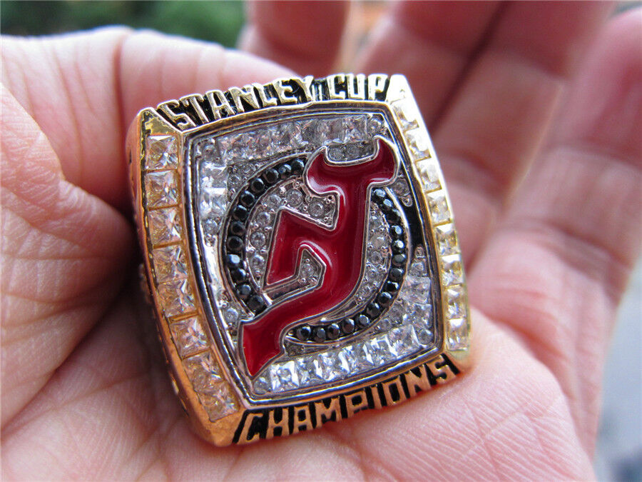 

2003 New Jersey Devils Stanley Cup Team ring 18k Gold Plated fan for men gift wholesale