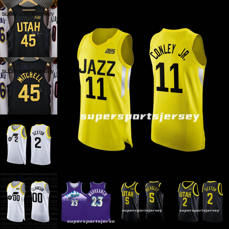 

2023 Utah''Jazz'' Basketball Jerseys Mike Conley Collin Sexton Lauri Markkanen Malik Beasley Clarkson Kelly Olynyk Talen Horton-Tucker Men Women Youth 100% Stitched, Purple