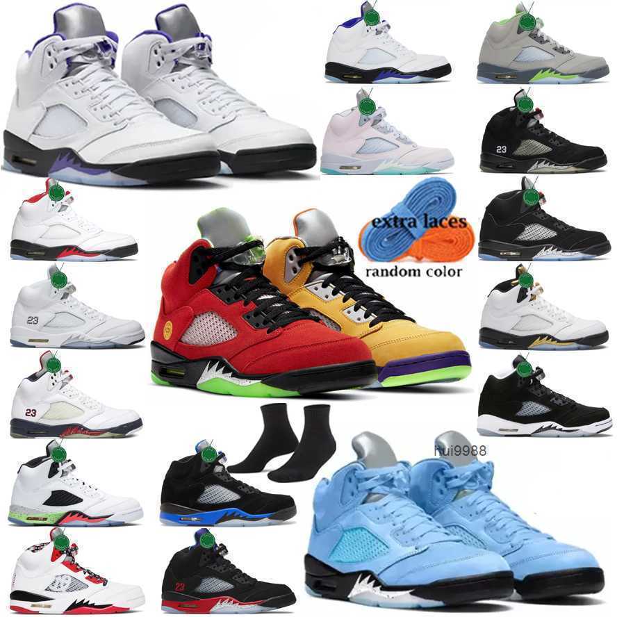 

Basketball Shoes Sneakers White Concord Green Bean Racer Blue Moonlight Raging Red Stealth Jumpman 5S Mens Jordens 5 2.0 Alternate What The JORDON jordas, Color # 37