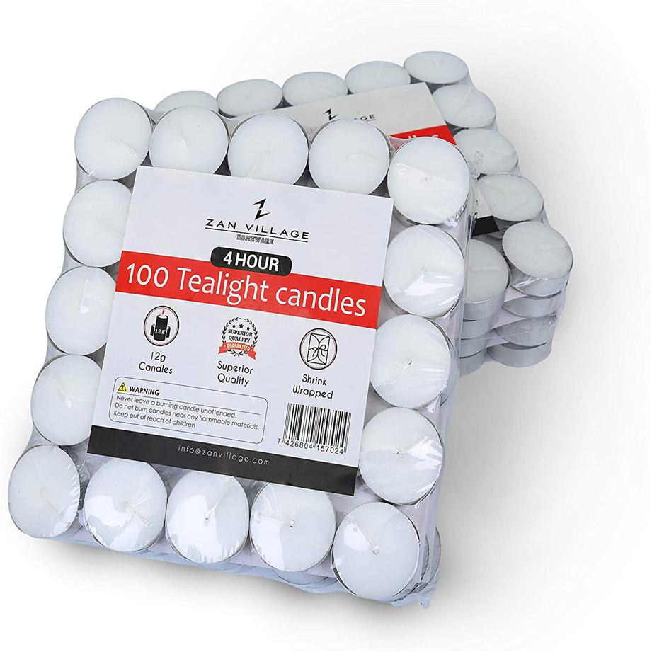 

Homeware Candles Tealights 4 Hour Burn Time 12g 100 Pack Shrink Wrapped Amazon co uk Kitchen & Home317e