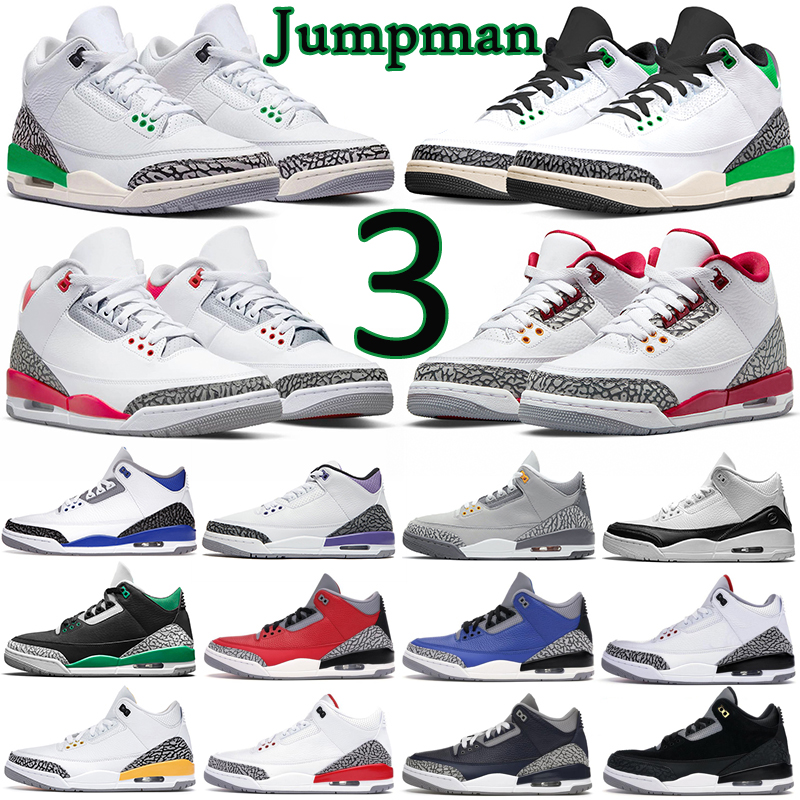 

Jumpman Retro 3 Basketball Shoes 3s Men Sneakers Lucky Green Fire Red Denim UNC Dark Iris Racer Blue Cool Grey White Cement Tinker Black Mens Outdoor Sports Trainers, Court purple