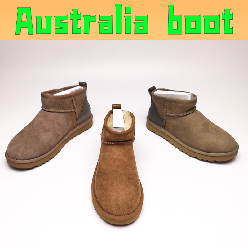 

Winter Australia Snow Boot Classic ultra mini Boots Women shoes warm womens Chestnut Antilope fur Sheepskin Suede comfort winter men Designer Ankle booties, Bubble wrap packaging