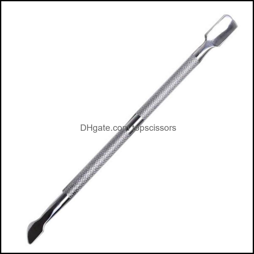 

Cuticle Pushers New High Quality Nail Art Stainless Steel Essential Cuticle 2 Way Spoon Pusher Pedicure Manicure Gift Drop Delivery Dh41B