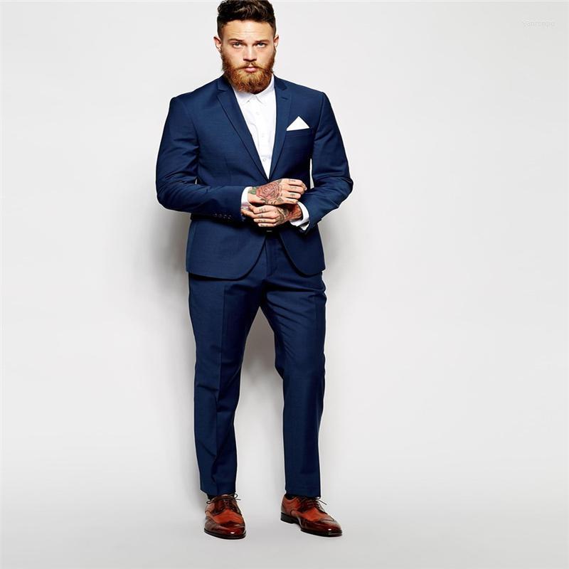 

Men's Suits Men's & Blazers Blue Men Costume Custom Made Business Wedding Groom Man Prom Single Button Notch Lapel Blazer Jacket